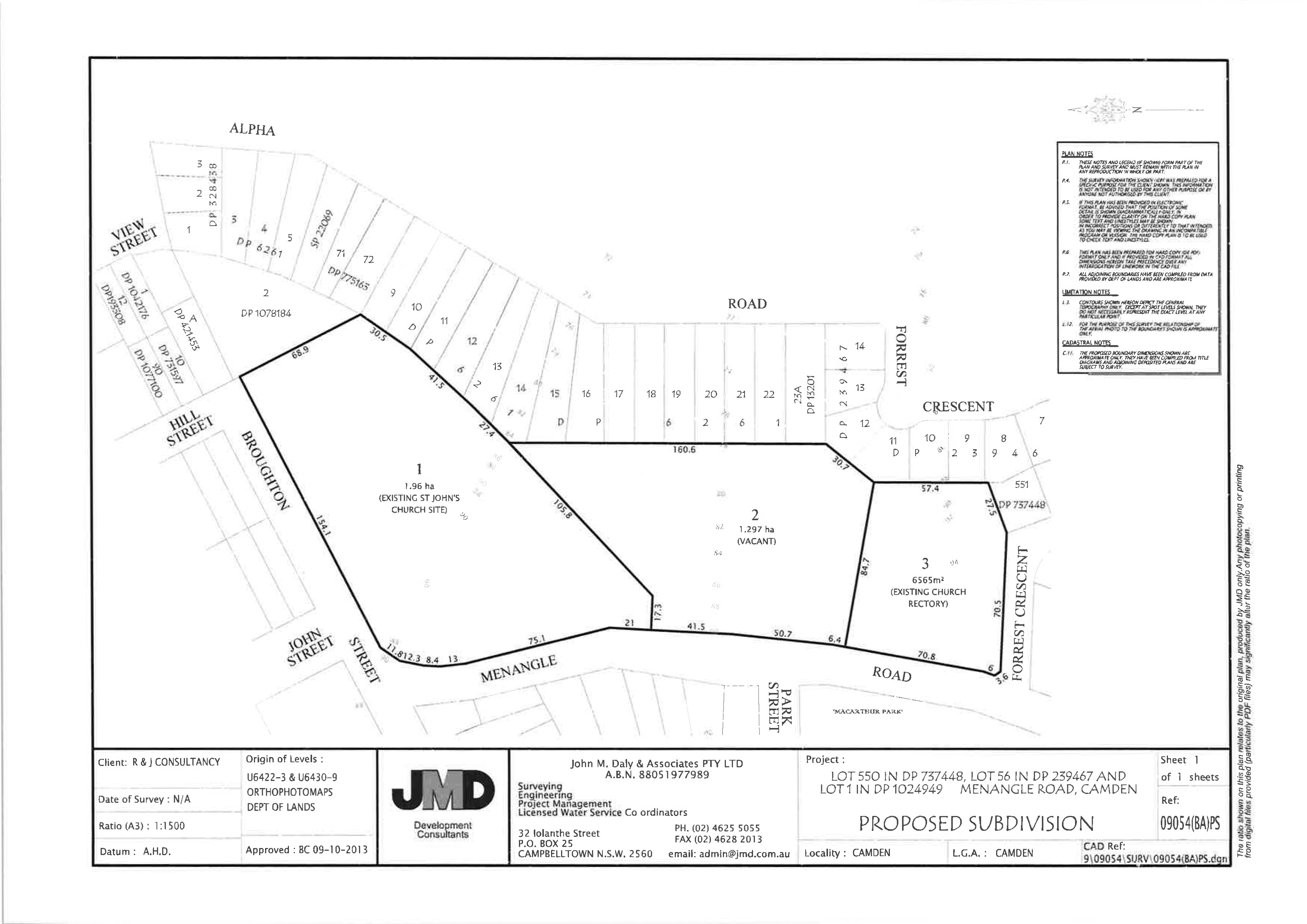 Proposed subdivision